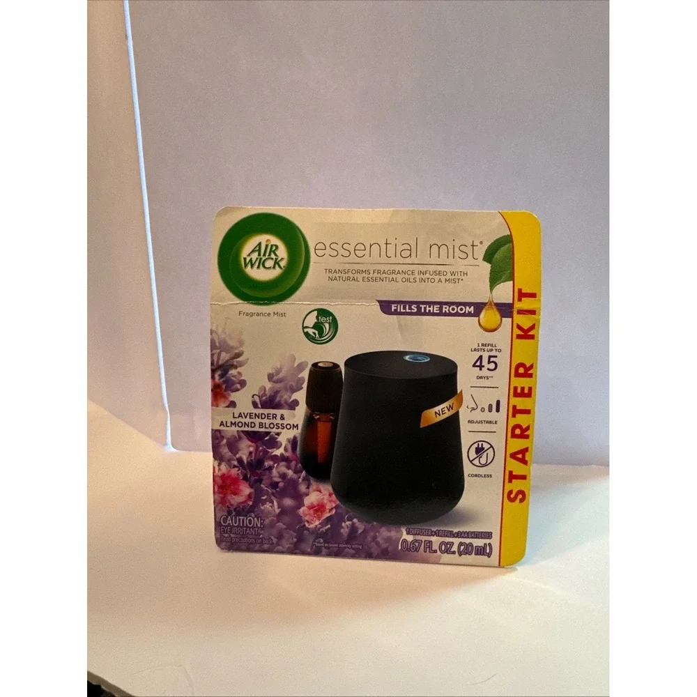Air Wick Essential Mist Starter‎ Kit Diffuser + Refill, Lavender & Almond 300